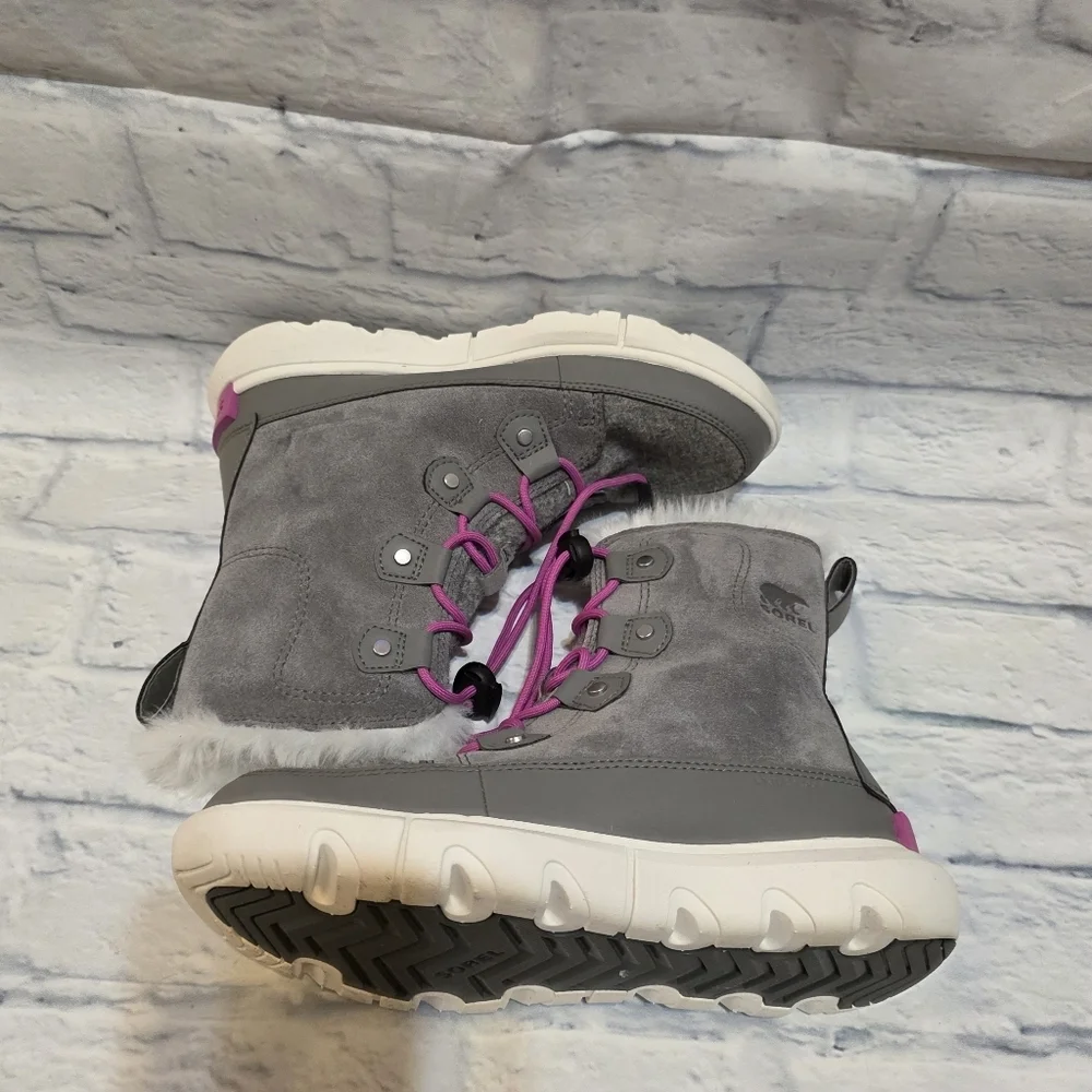 Sorel Gray and Pink Winter Boots